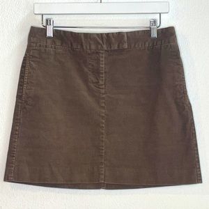 J Crew. Size 4. Tan, corduroy, miniskirt.